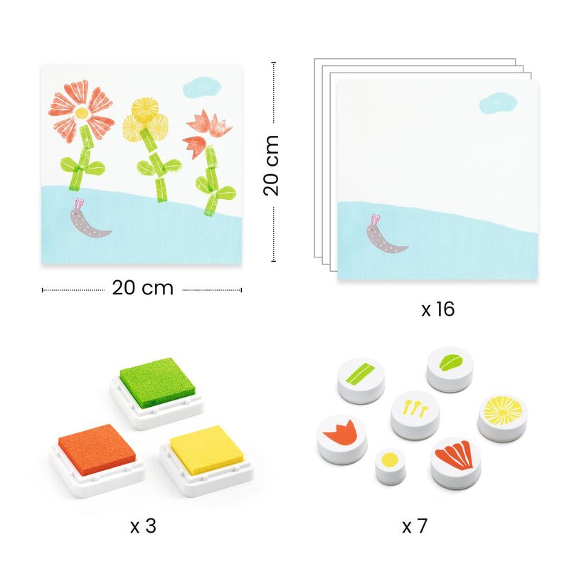 With Flowers Stamps Set