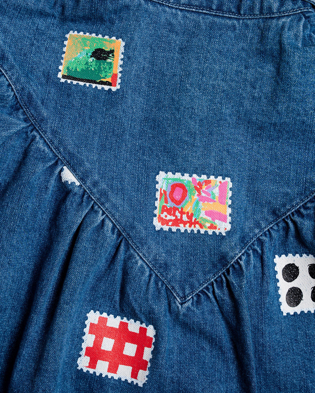 Stamps Denim Smock Dress