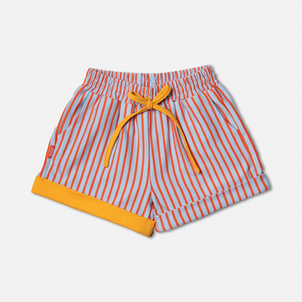 Blue & Orange Stripe Shorts