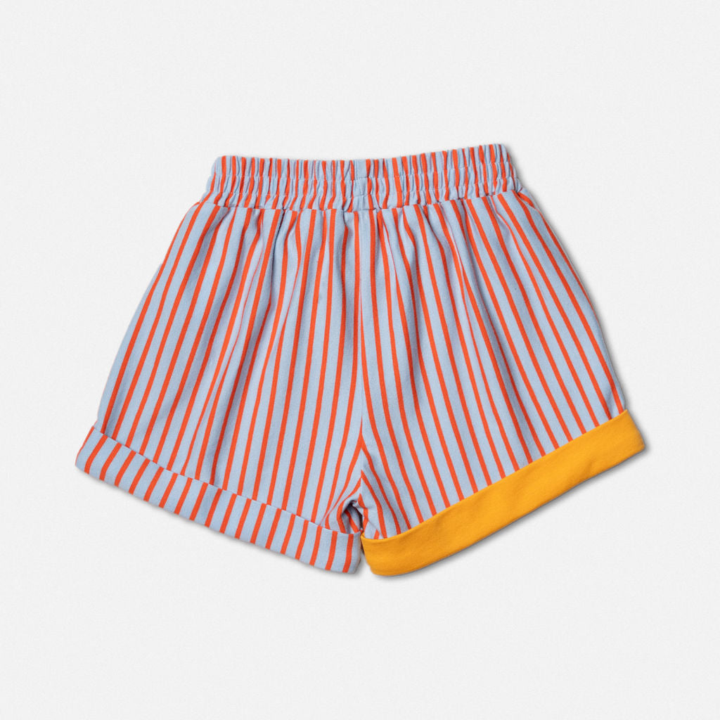 Blue & Orange Stripe Shorts