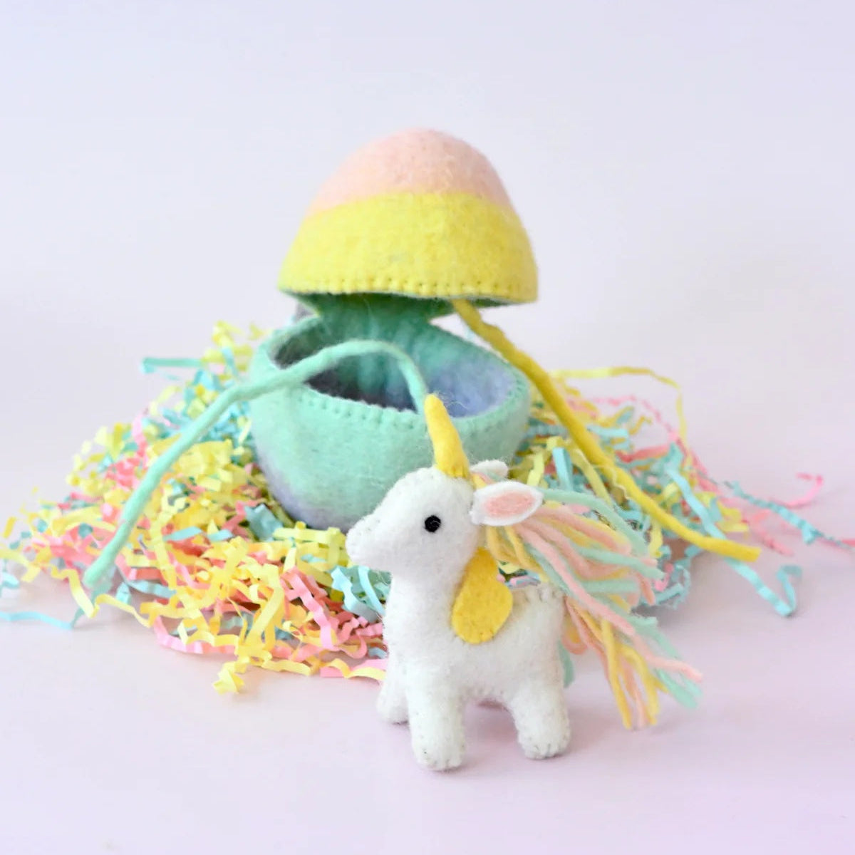 Felt Surprise Egg with Unicorn Inside