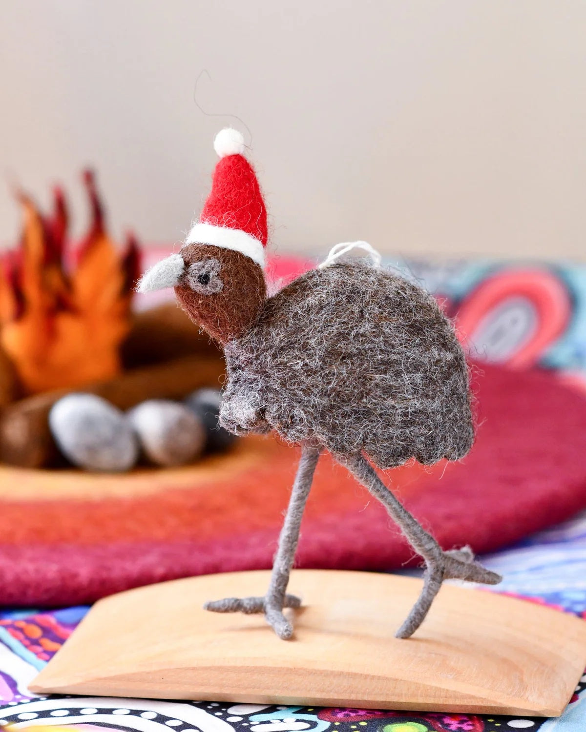 Felt Emu Christmas Ornament