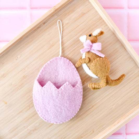 Easter Kangaroo in Egg Pouch