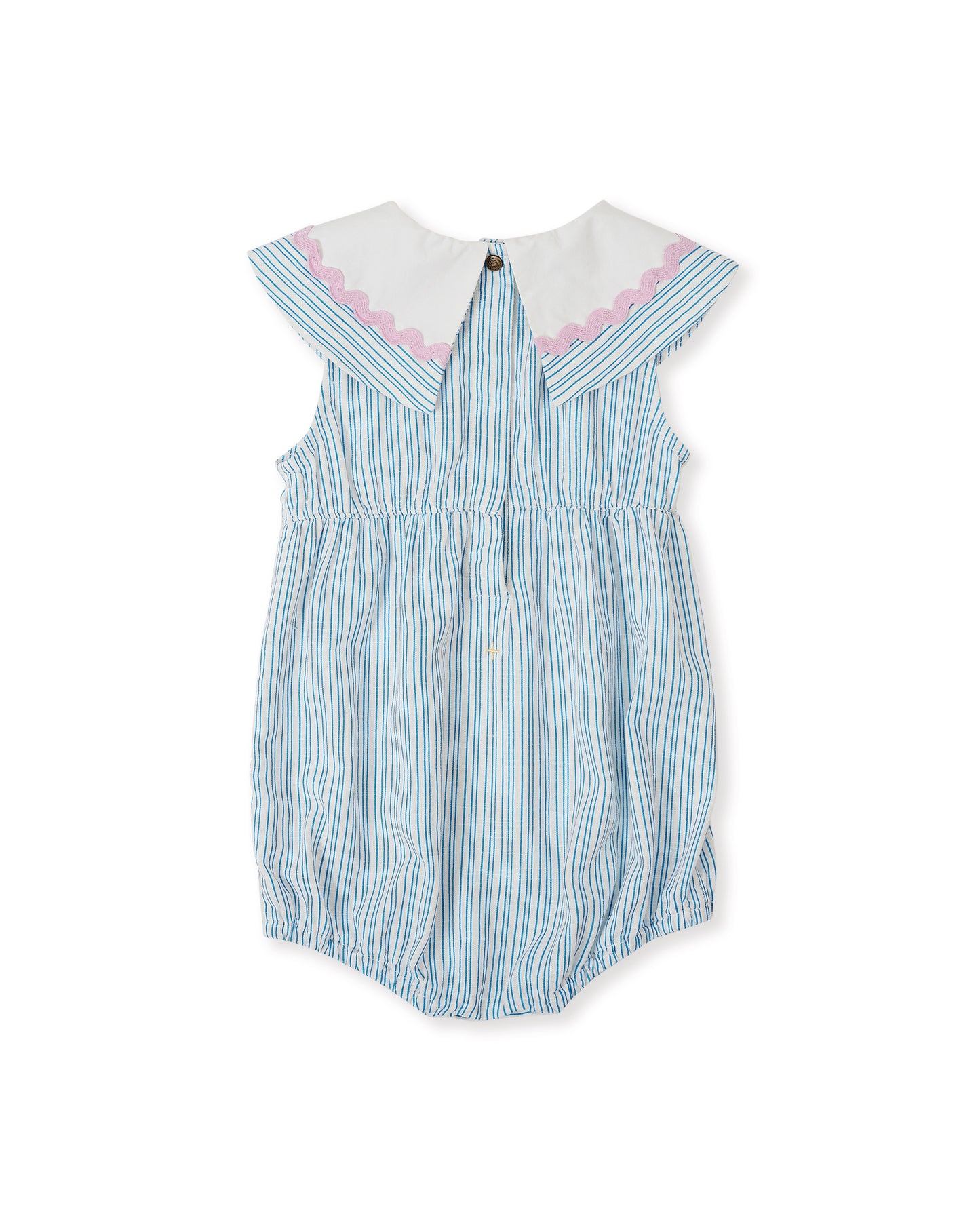 Ava Sailor Stripe Collared Romper