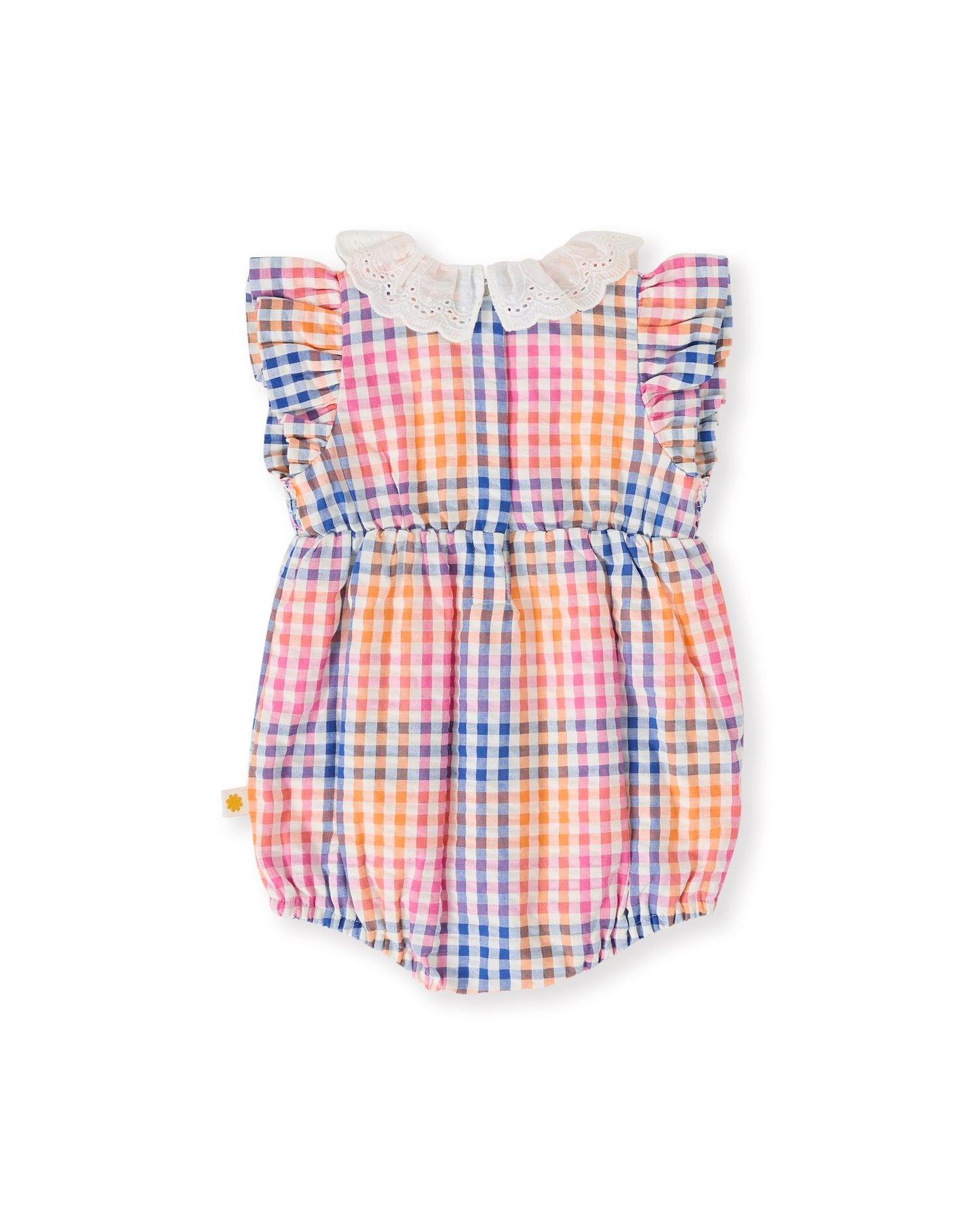 Lani Rainbow Gingham Smocked Romper