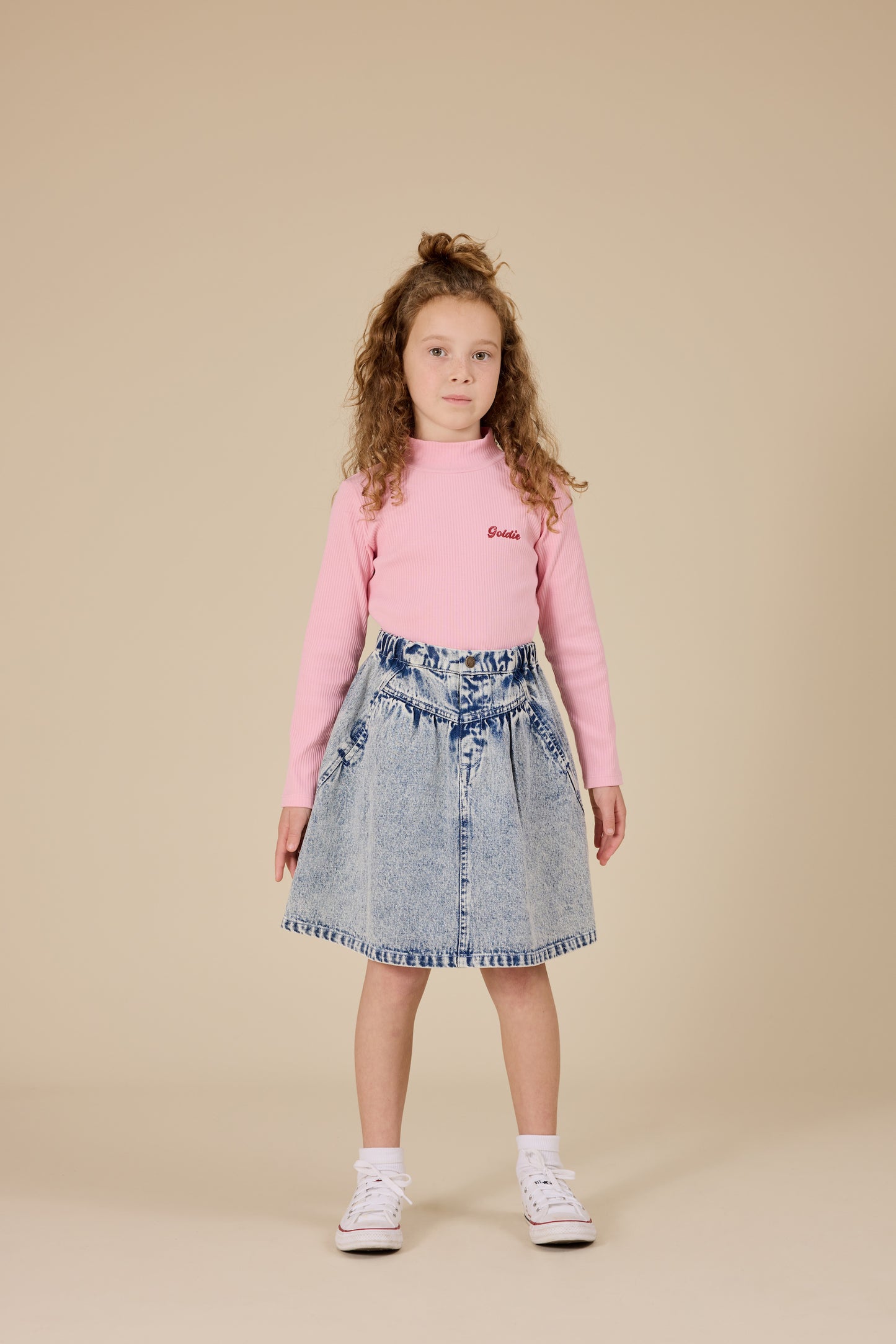 Esta A-Line Denim Skirt