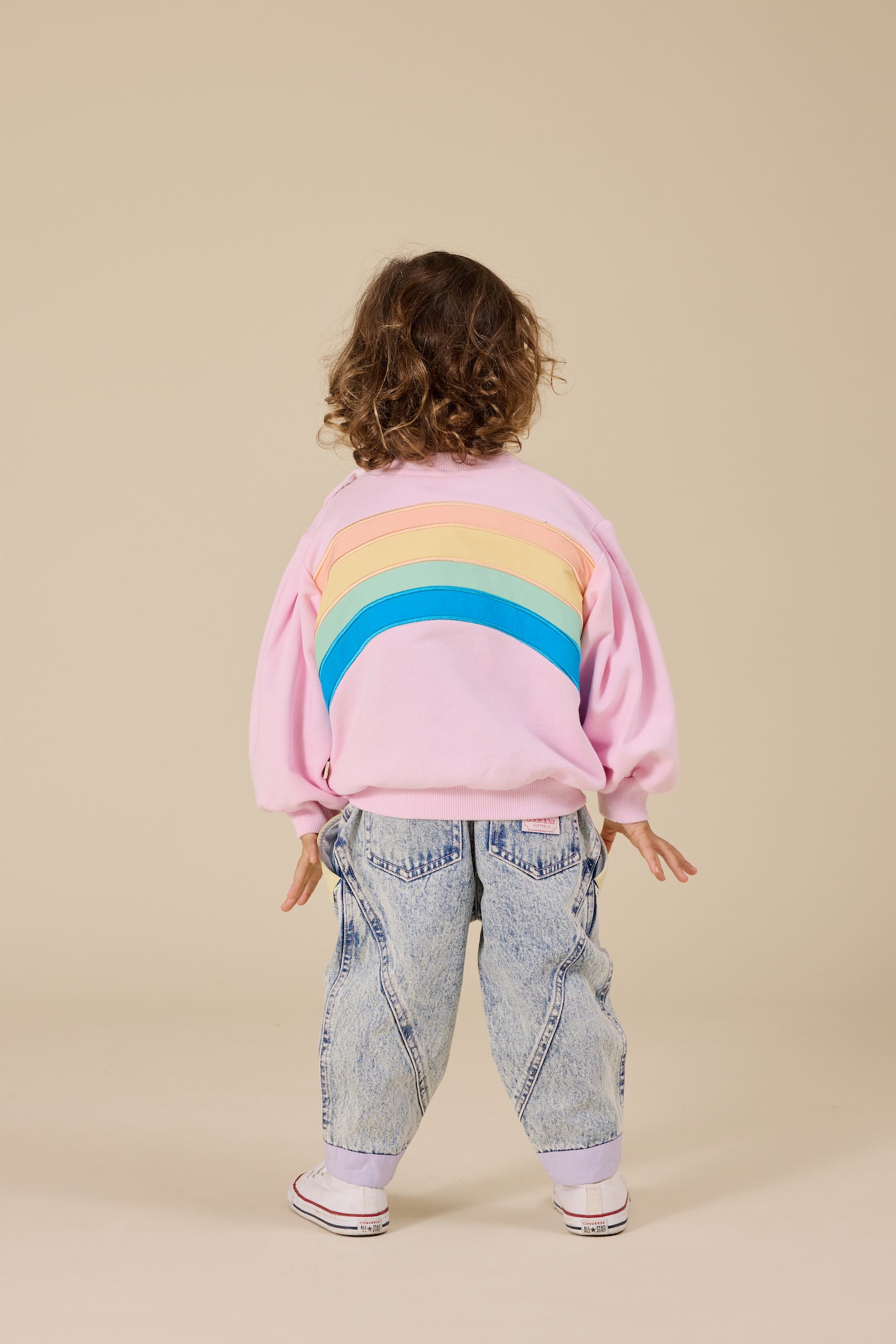 Over The Rainbow Puff Sleeve Sweater