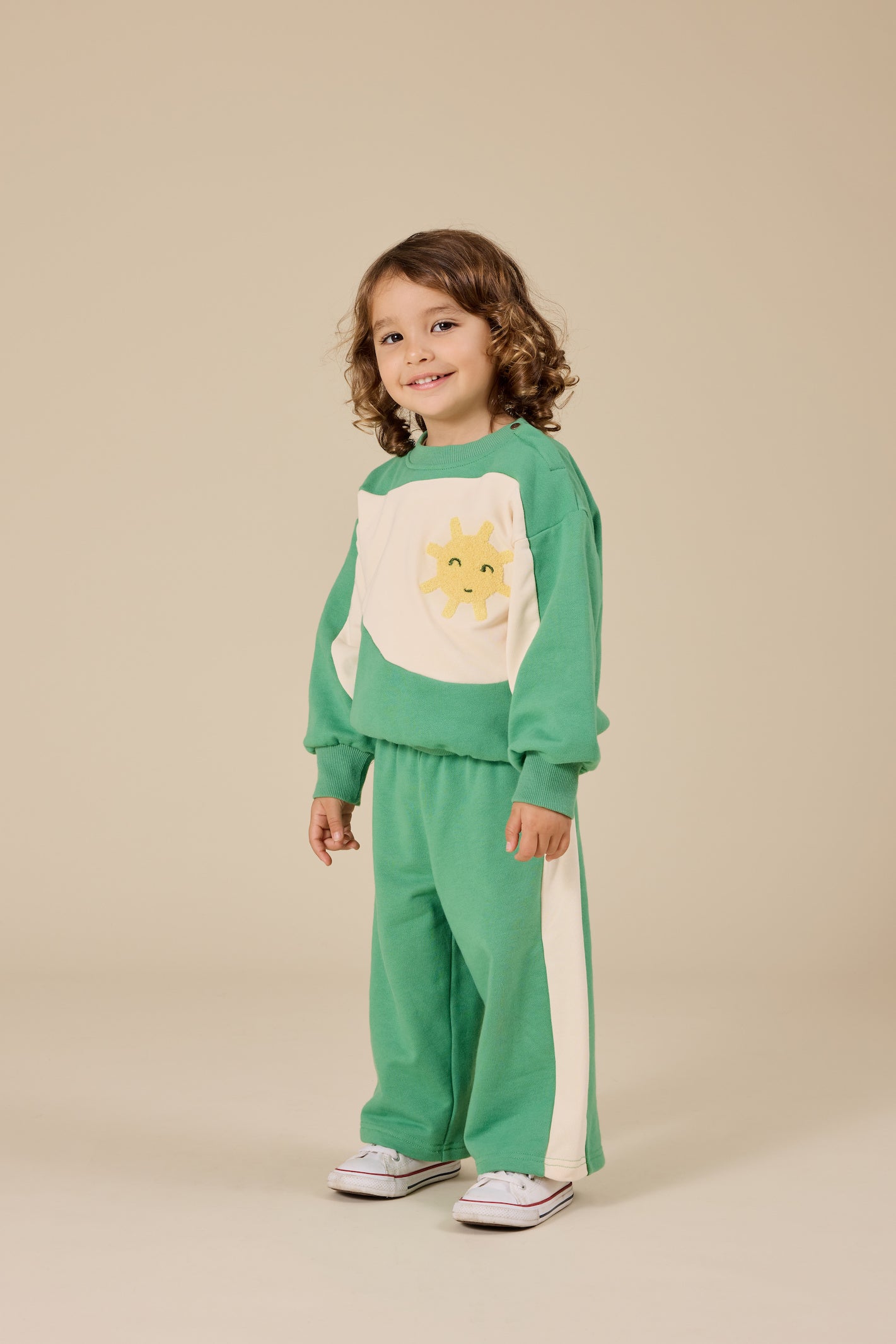 Sunshine Piped Panel Sweatshirt