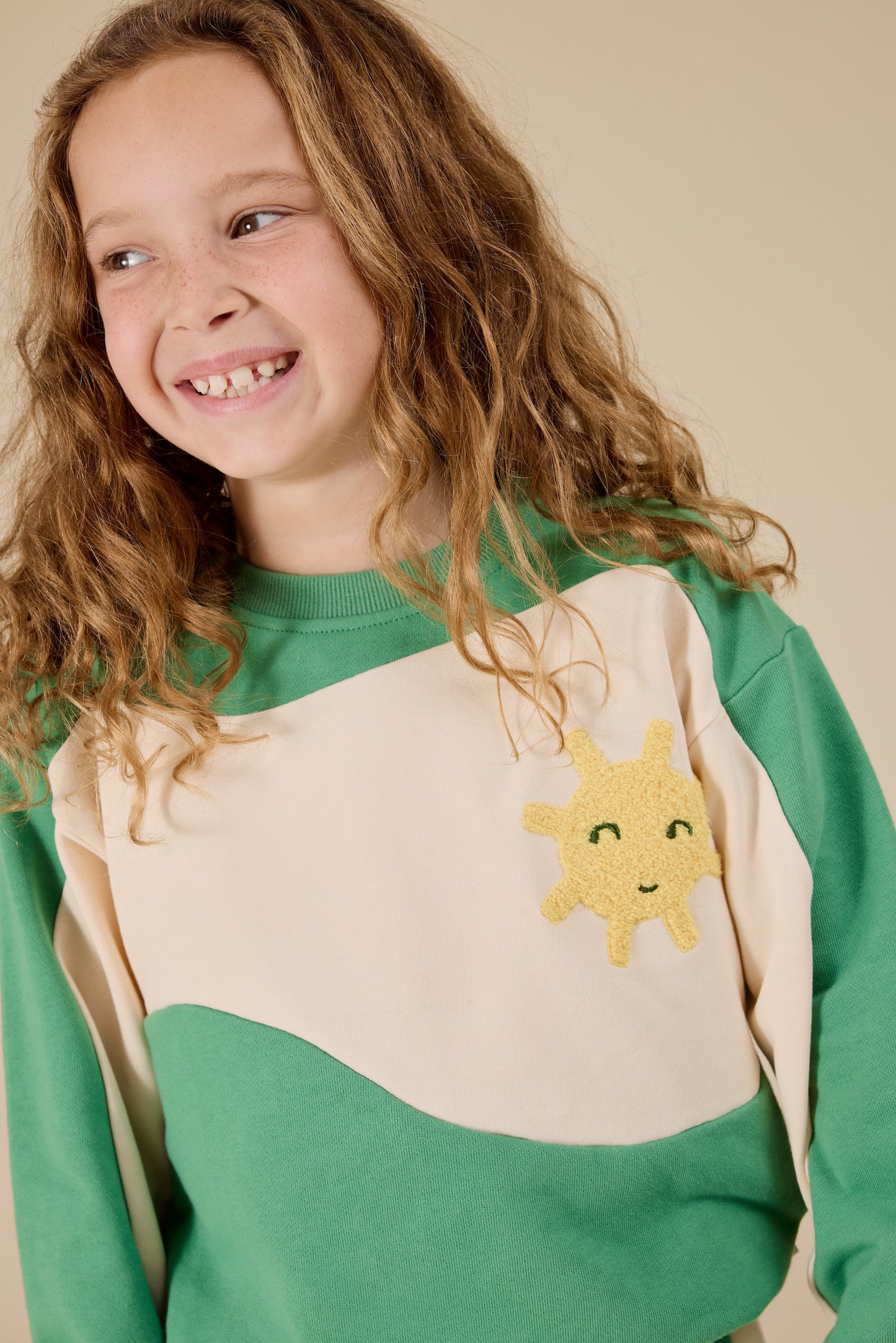 Sunshine Piped Panel Sweatshirt