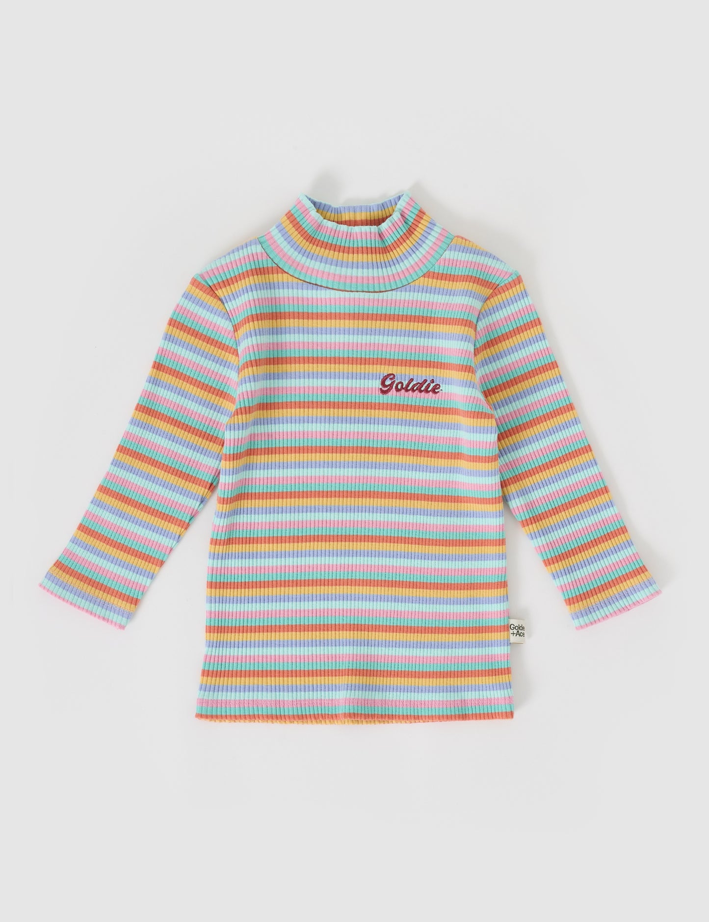 Candy Stripe Embroidered Rib Skivvy