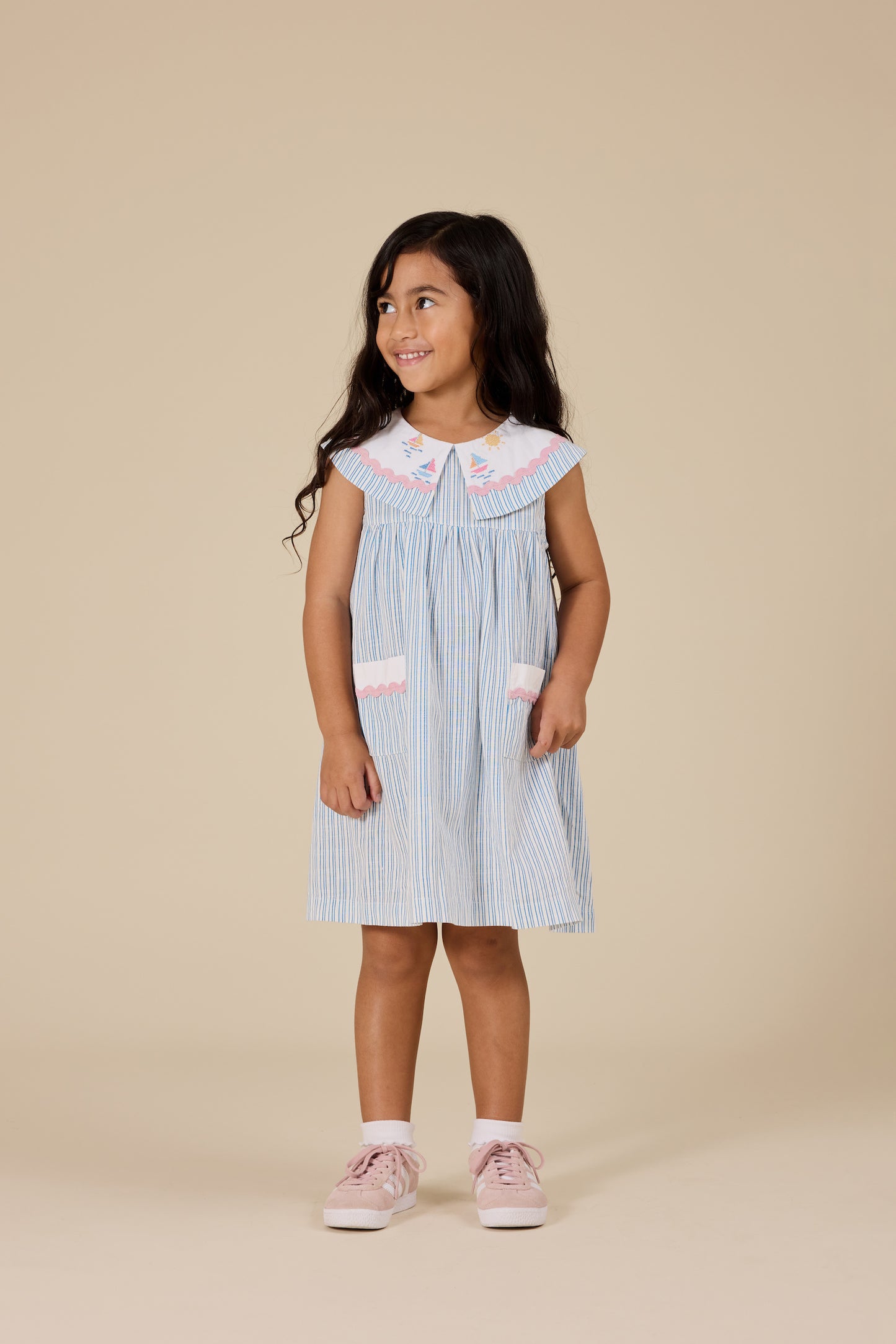 Lucy Sailor Stripe Collared Dress