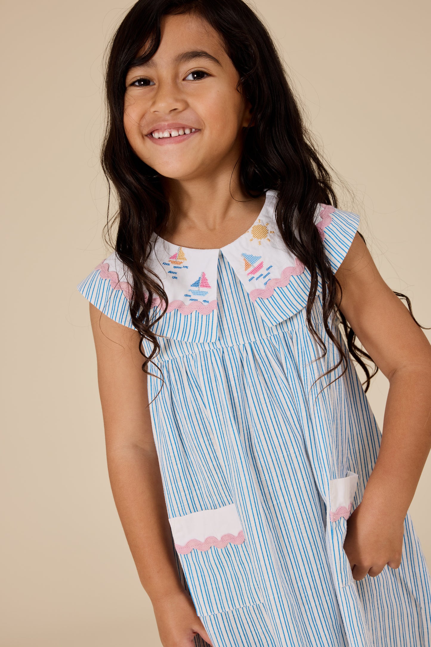 Lucy Sailor Stripe Collared Dress