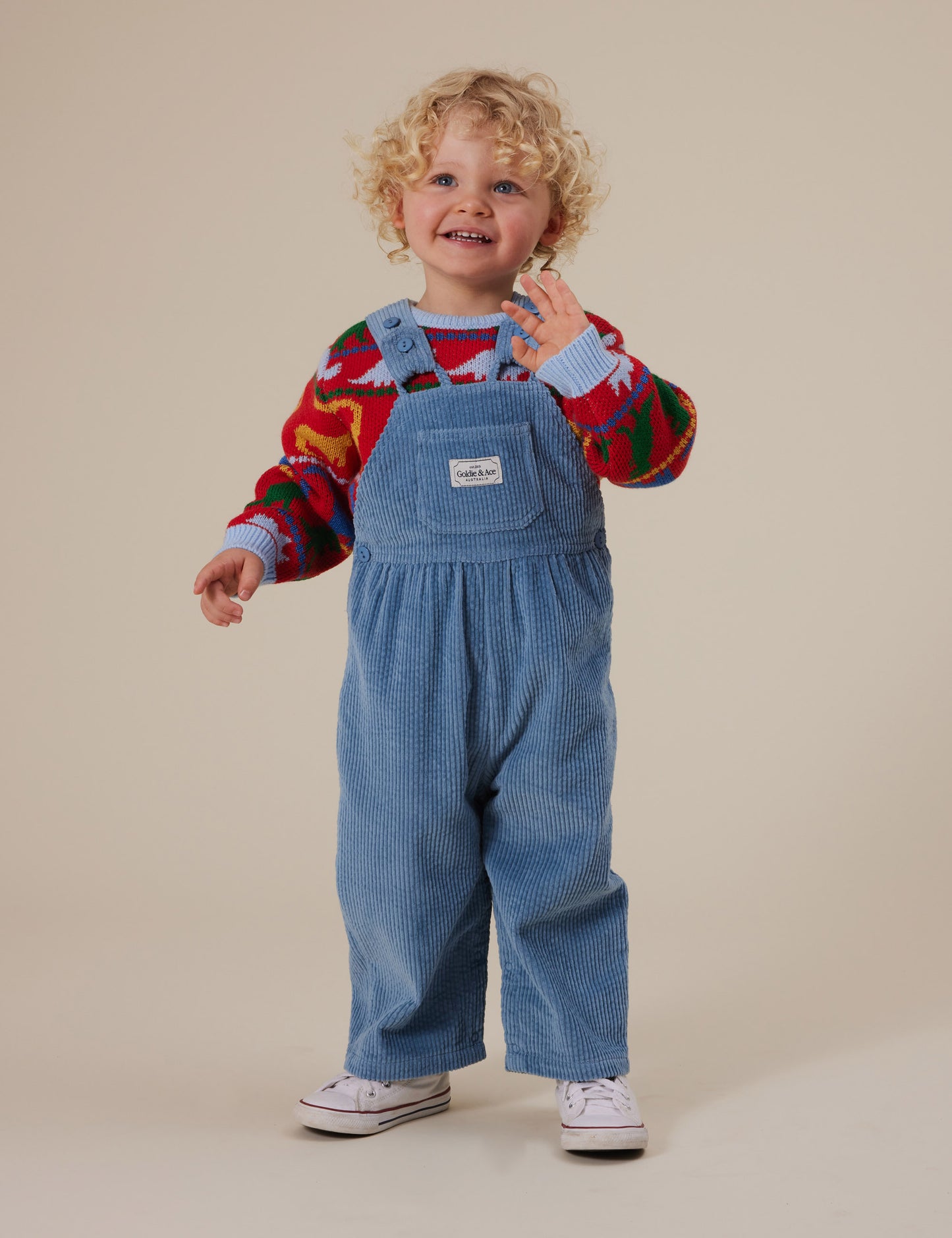 Sammy Corduroy Overalls / Duck Egg