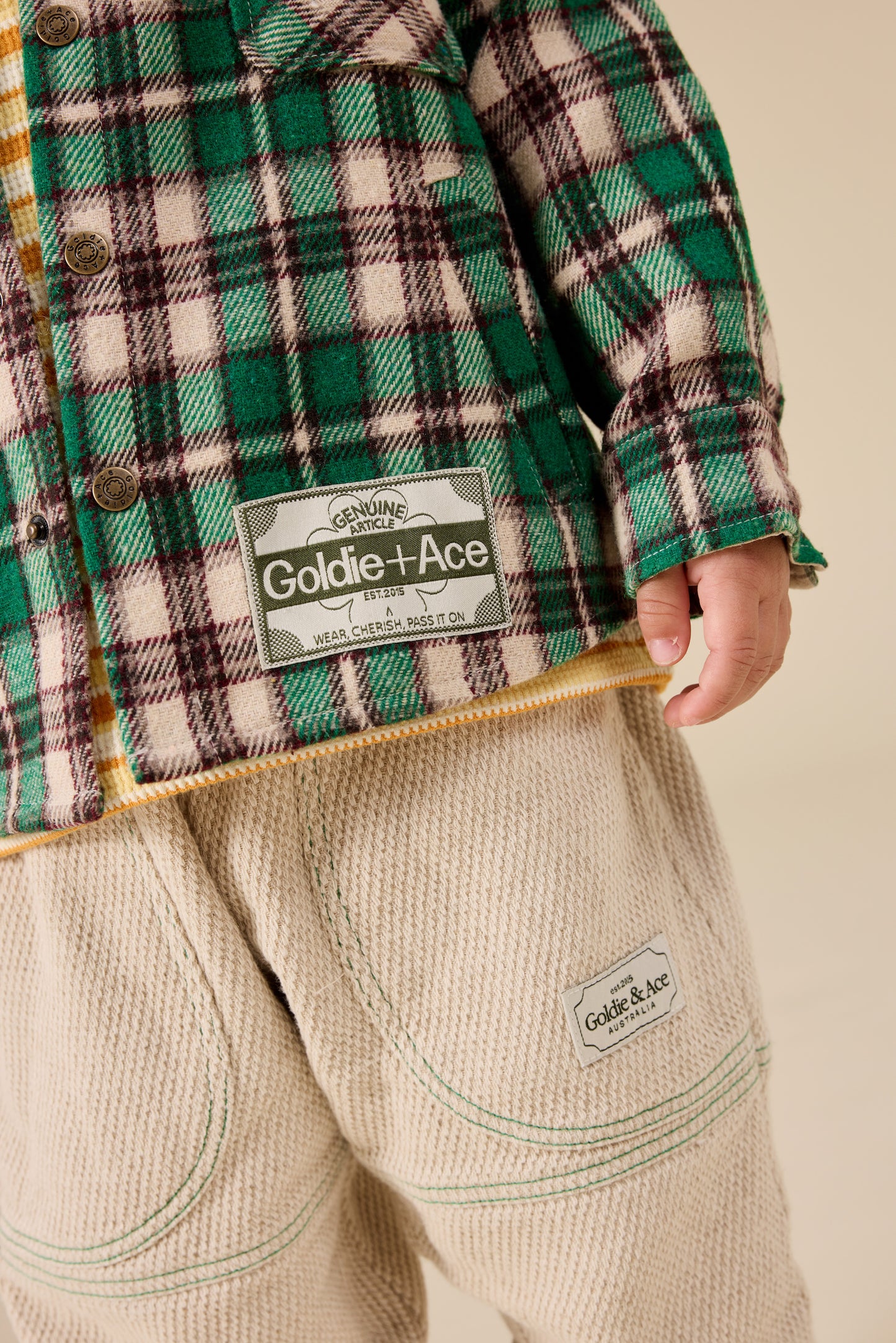 Drew Embroidered Pocket Pant / Sand