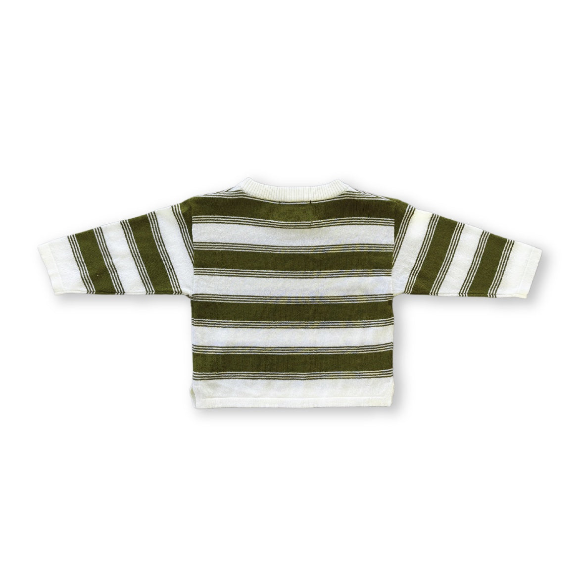 Organic Stripe Long Sleeve Tee / Herb