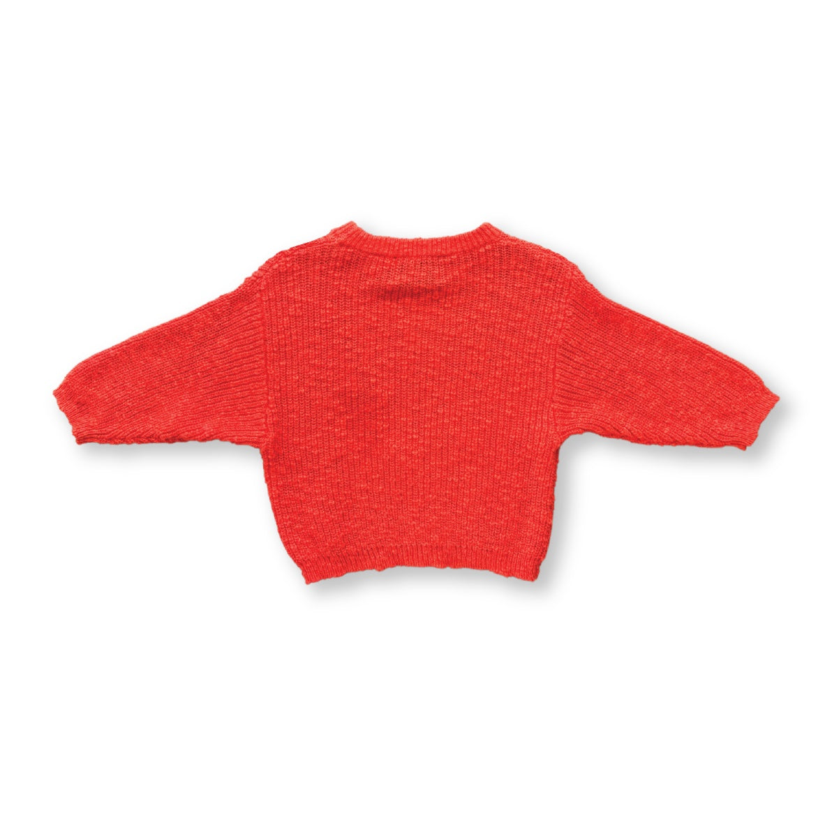 Chunky Rib Organic Pull Over / Tomato