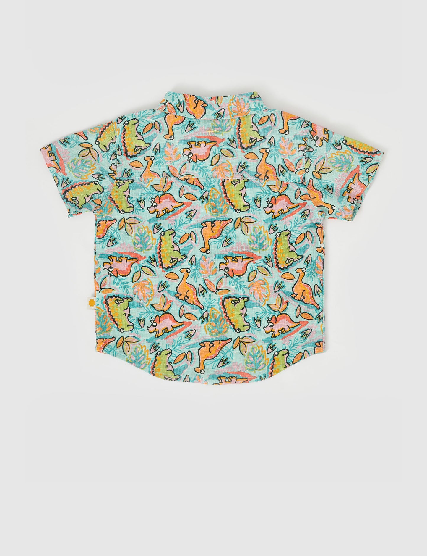 Dino Jungle Holiday Linen Shirt