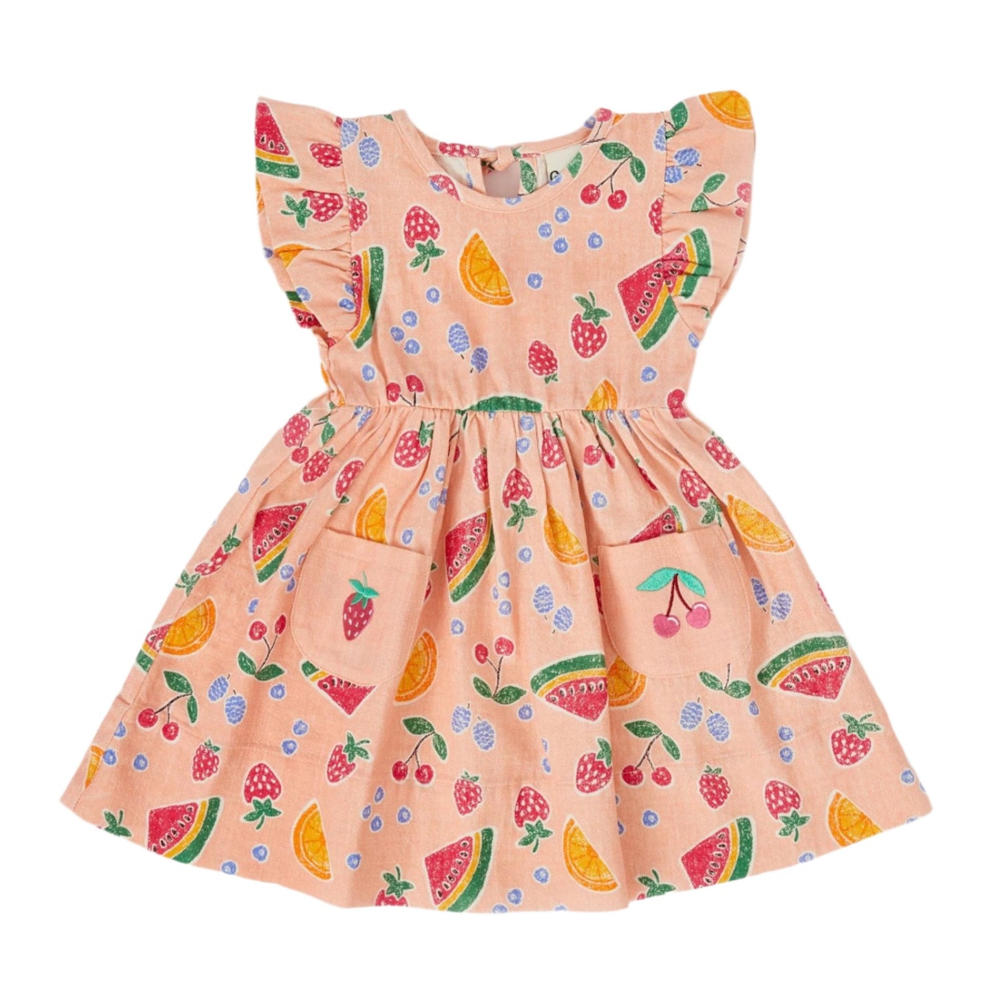 Lyla Fruit Salad Linen Dress