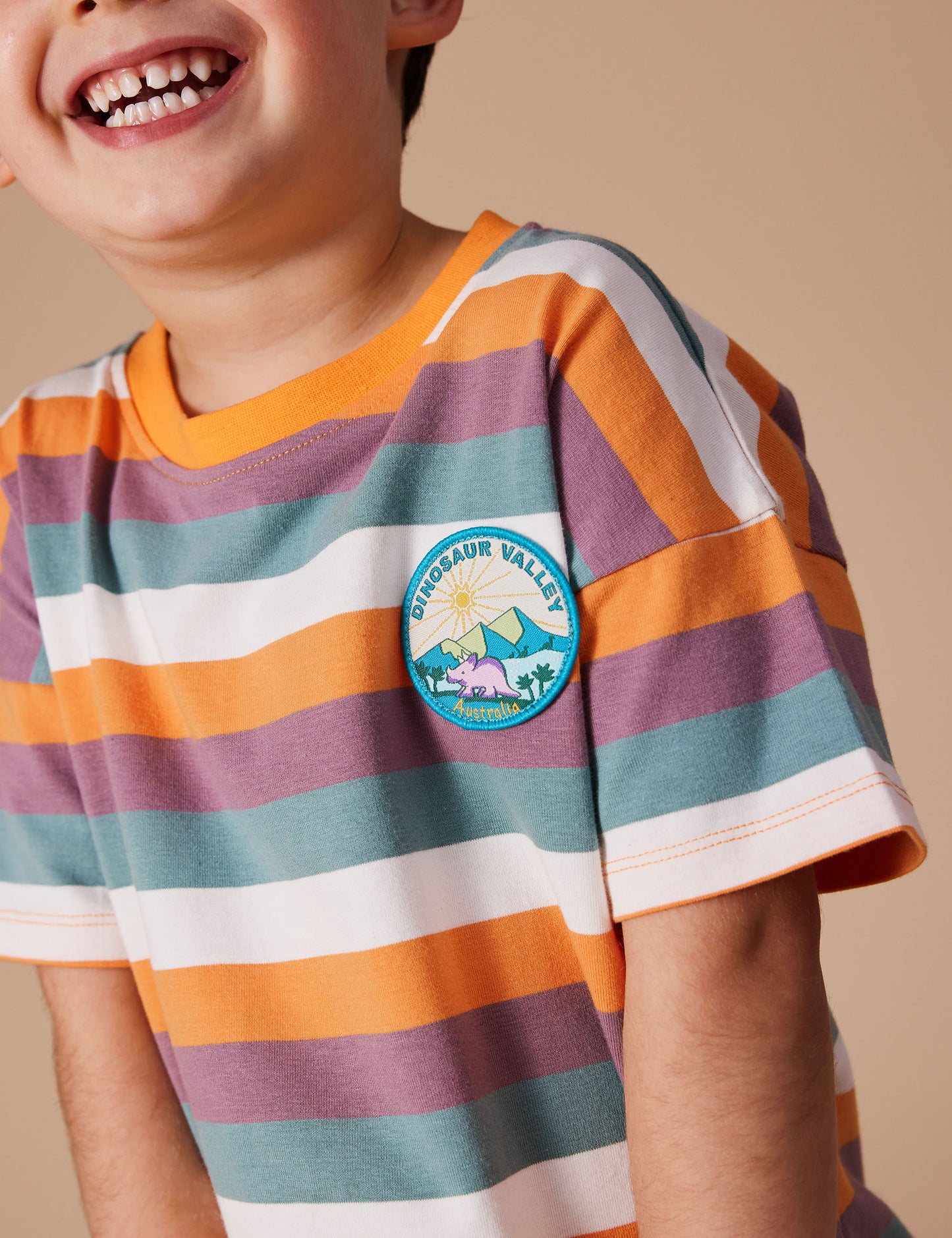 Dino Valley Nostalgia Stripe T-Shirt