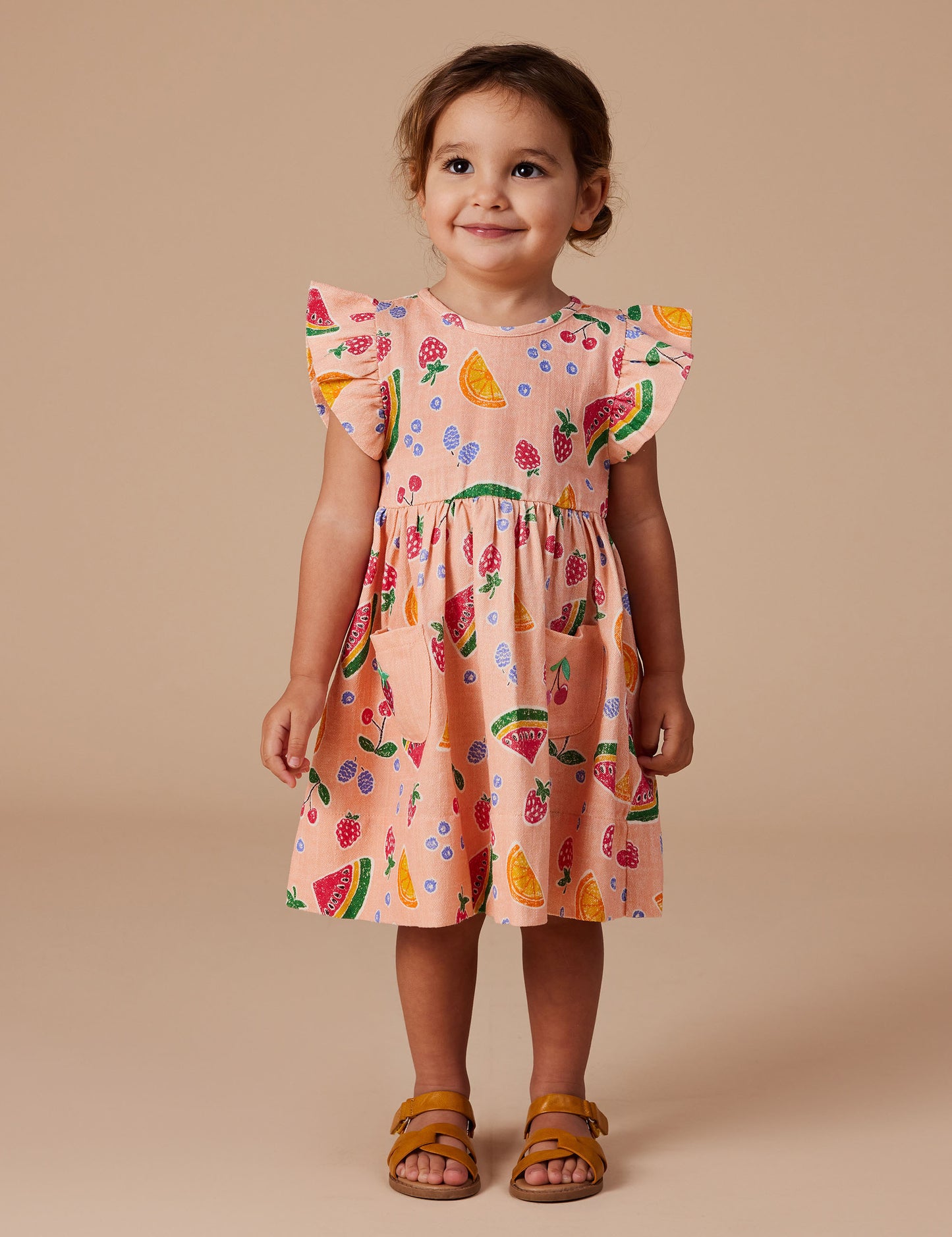 Lyla Fruit Salad Linen Dress