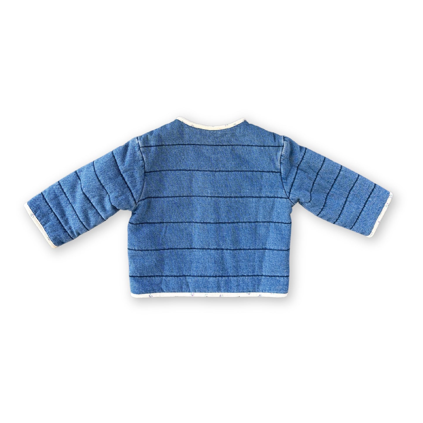 Quilted Reversible Jacket / Denim & Garden