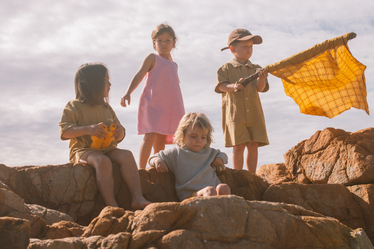 Organic Shift Denim Dress / Candy