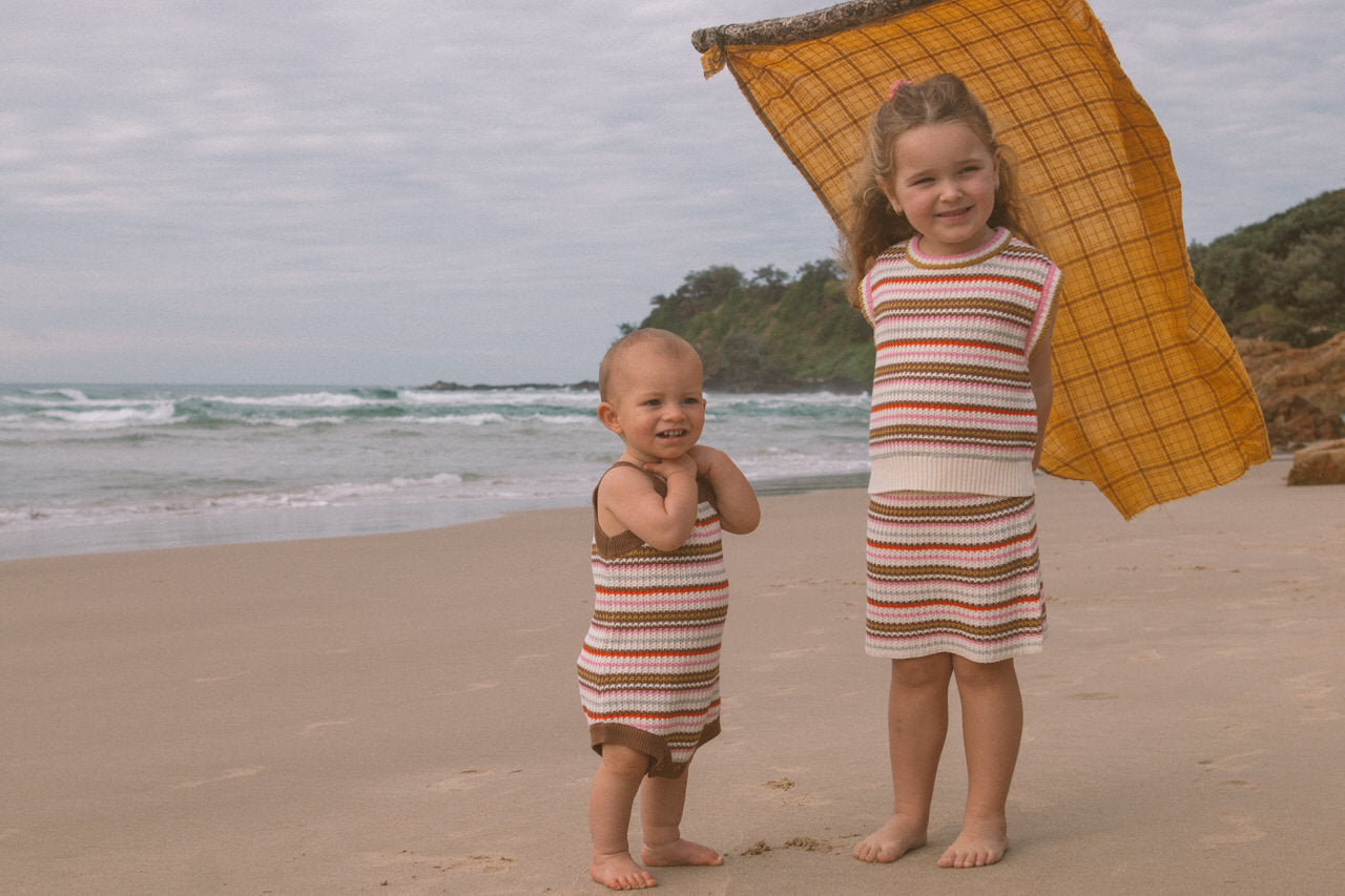 Organic Sunshine Stripe Knit Top