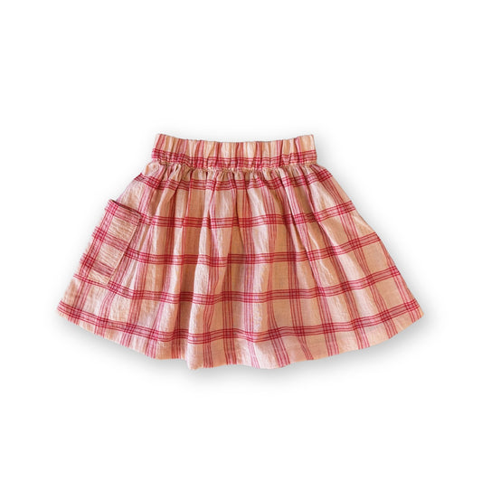 Tomato Cotton Check Skirt