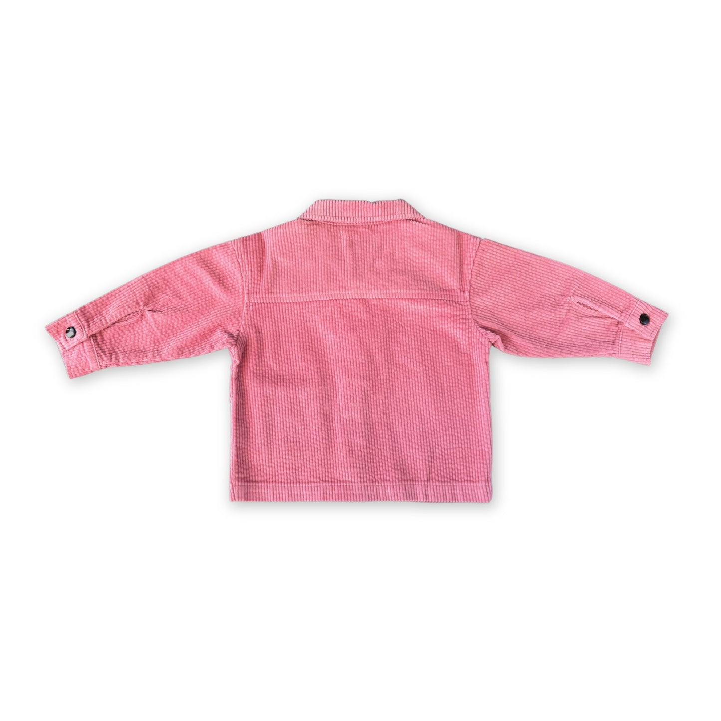 Organic Cord Shirt Jacket / Sorbet