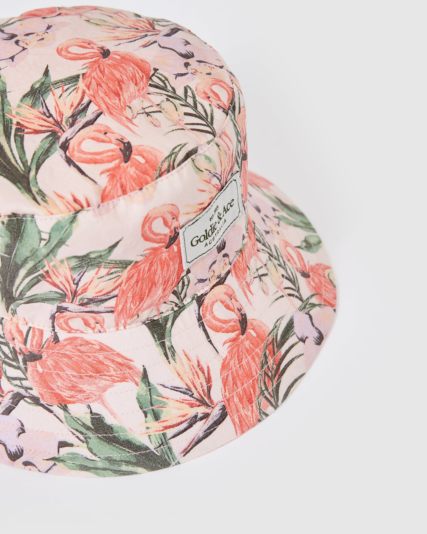 Goldie Cotton Bucket Hat / Flamingo
