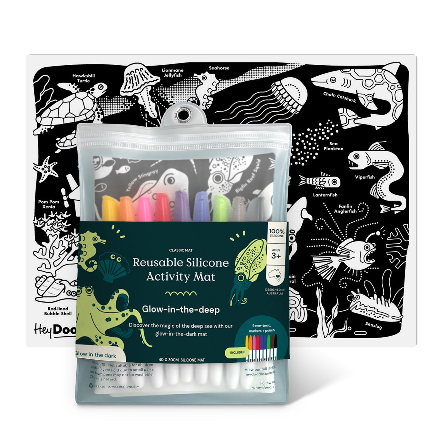 Silicone Drawing Mat / Glow In The Deep