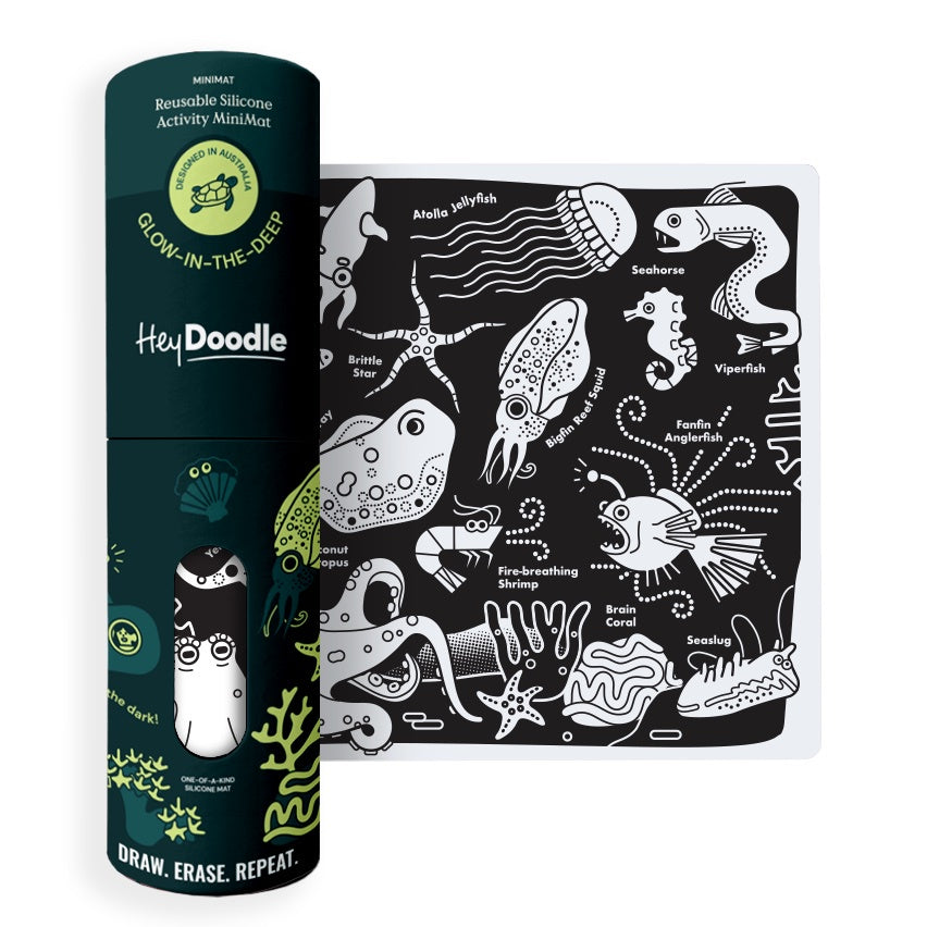 Silicone Drawing Mini Mat / Glow In The Deep