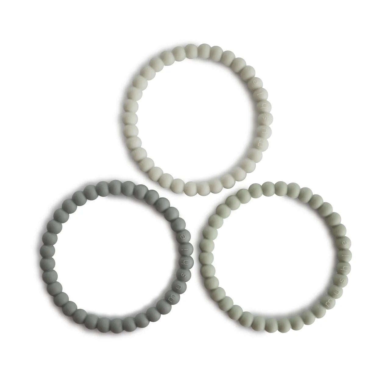 Bracelet Teether / Green Tea, Grey & Sea Salt