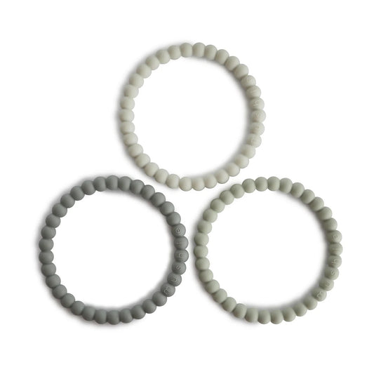 Bracelet Teether / Green Tea, Grey & Sea Salt