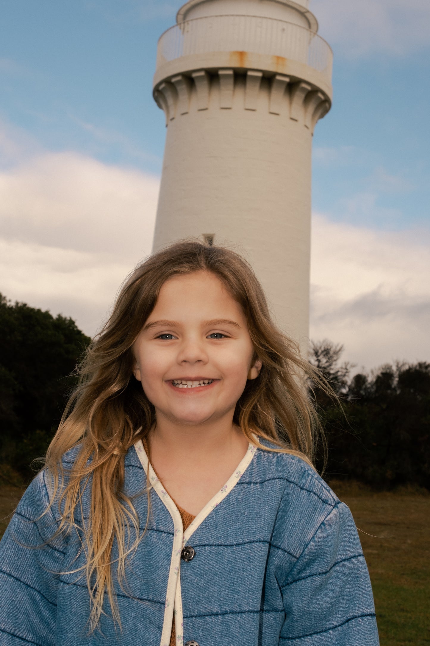 Quilted Reversible Jacket / Denim & Garden