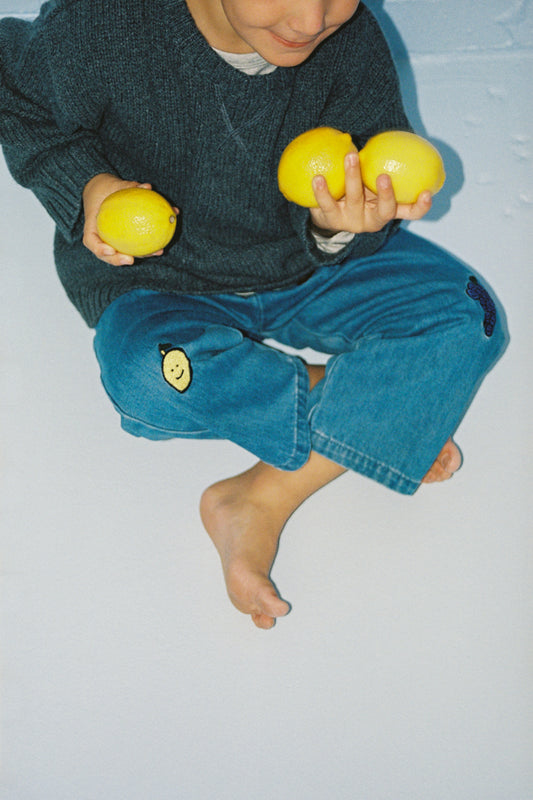 Organic Fruit Salad Denim Pants