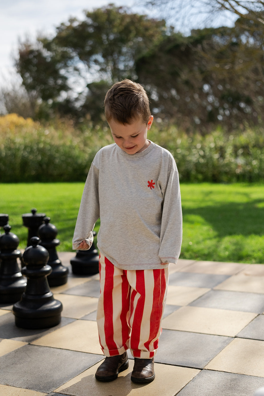 Organic Everyday Stripe Pant / Sauce