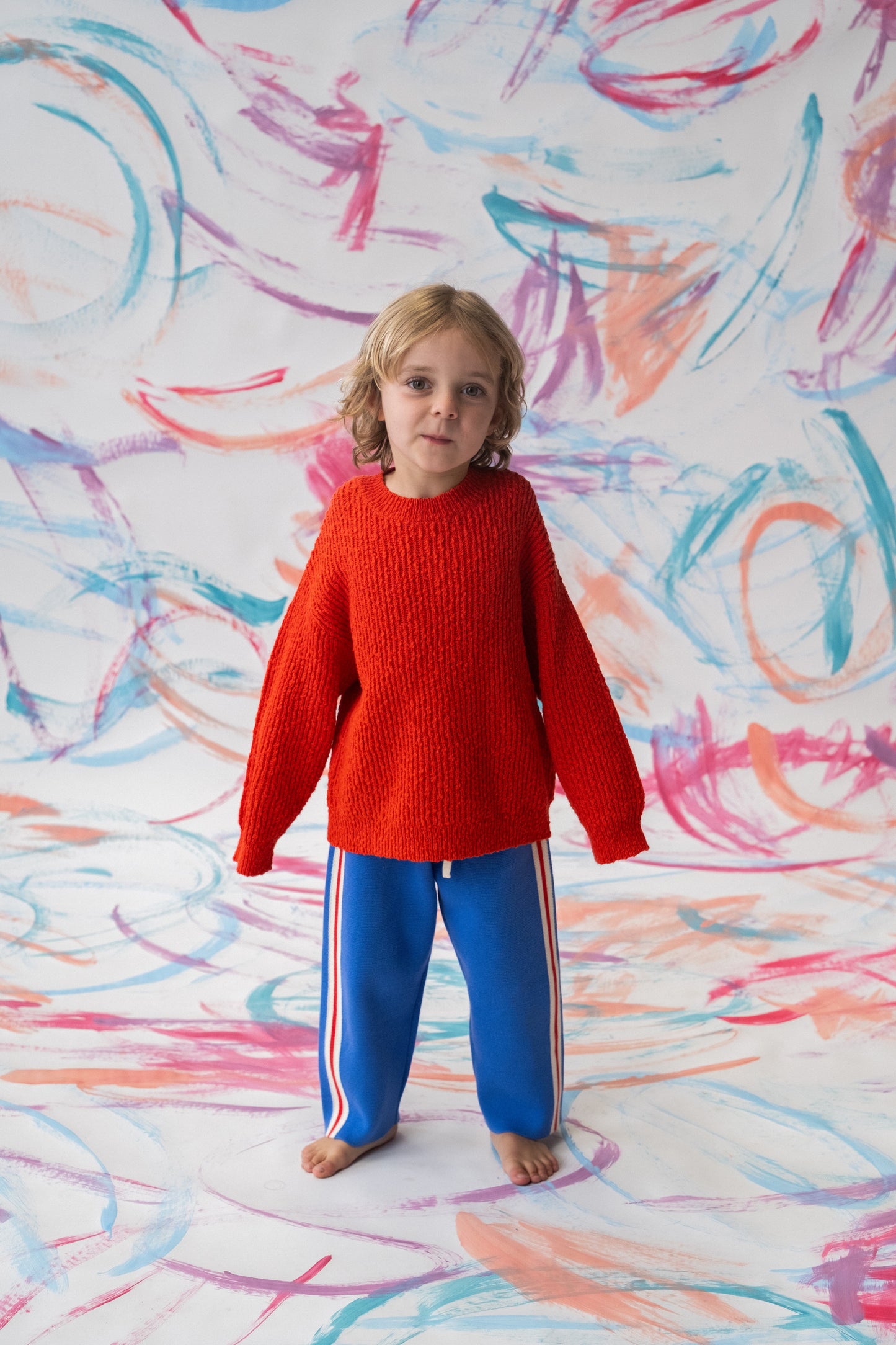 Organic Textured Knit Pull Over / Sauce