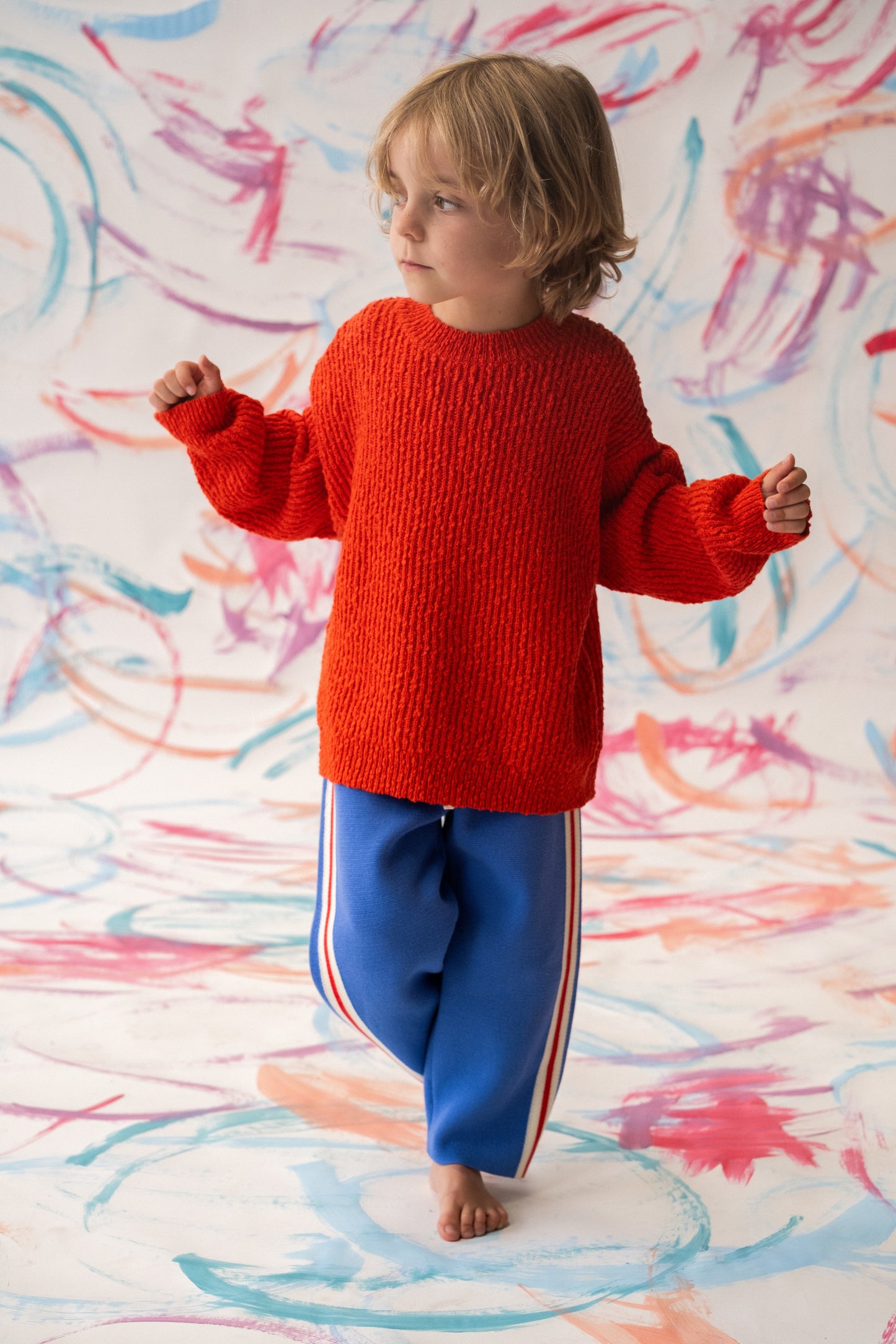 Organic Textured Knit Pull Over / Sauce