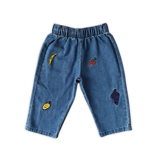 Organic Fruit Salad Denim Pants