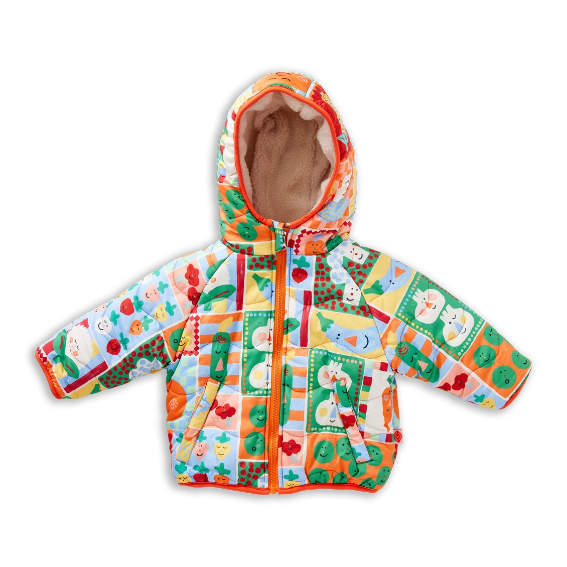 Pocket Patch Reversible Kids Puffer Jacket