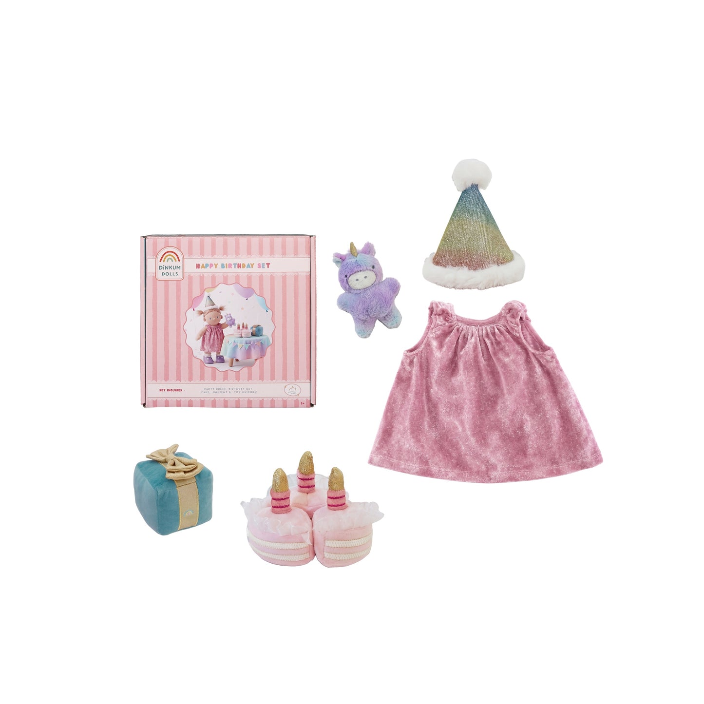 Dinkum Dolls Outfit / Happy Birthday Set