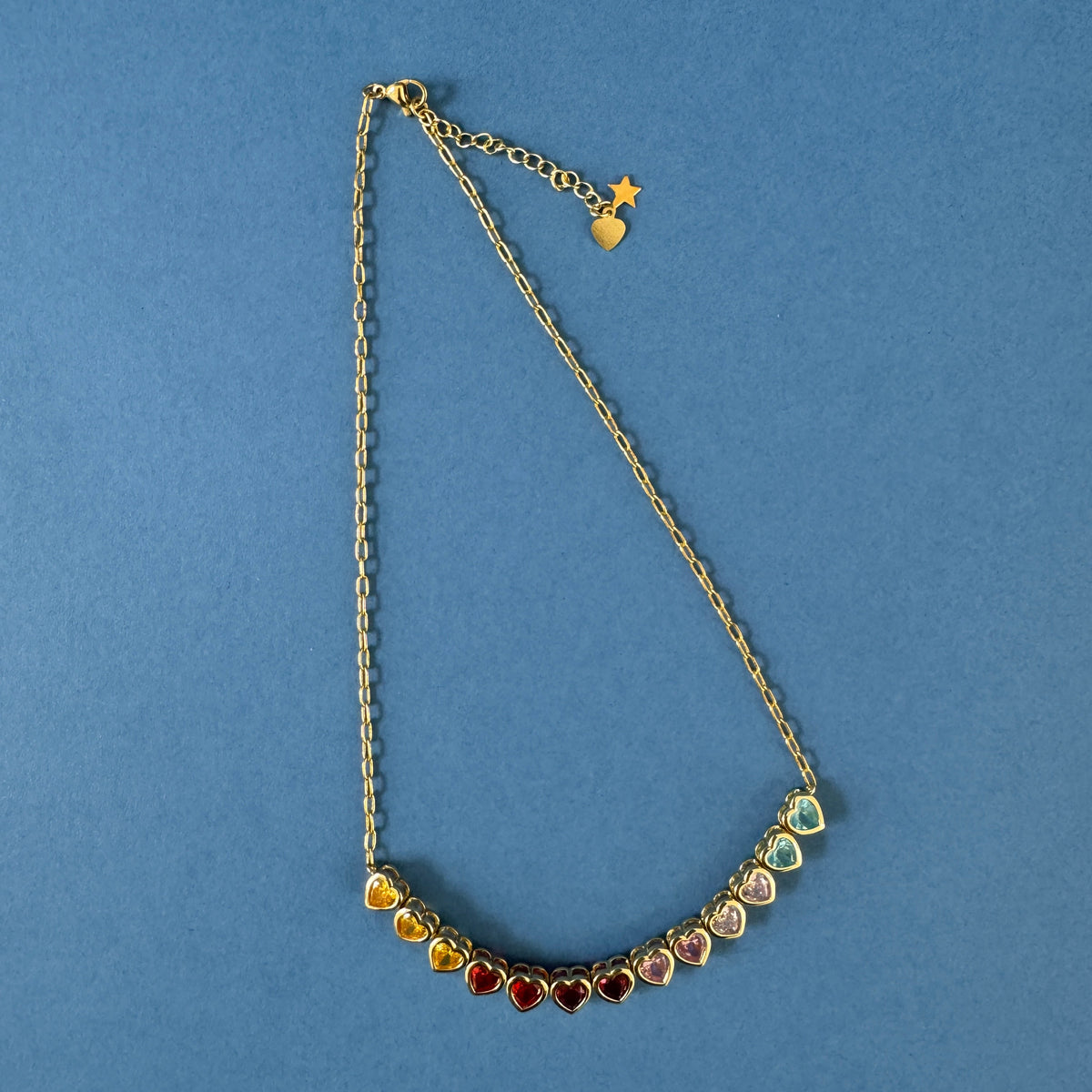 Hearts for Days Rainbow Heart Necklace