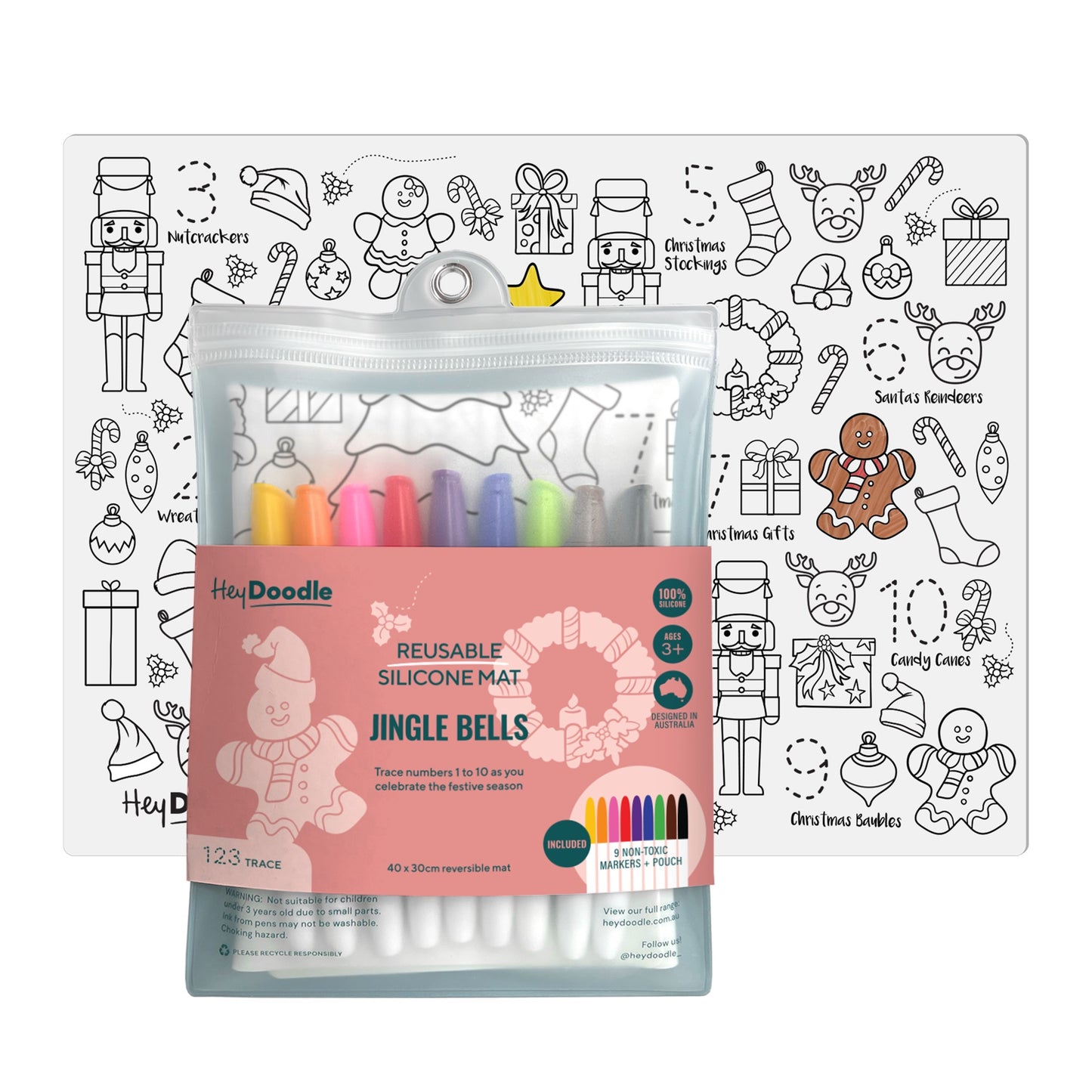 Silicone Drawing Mat / Jingle Bells