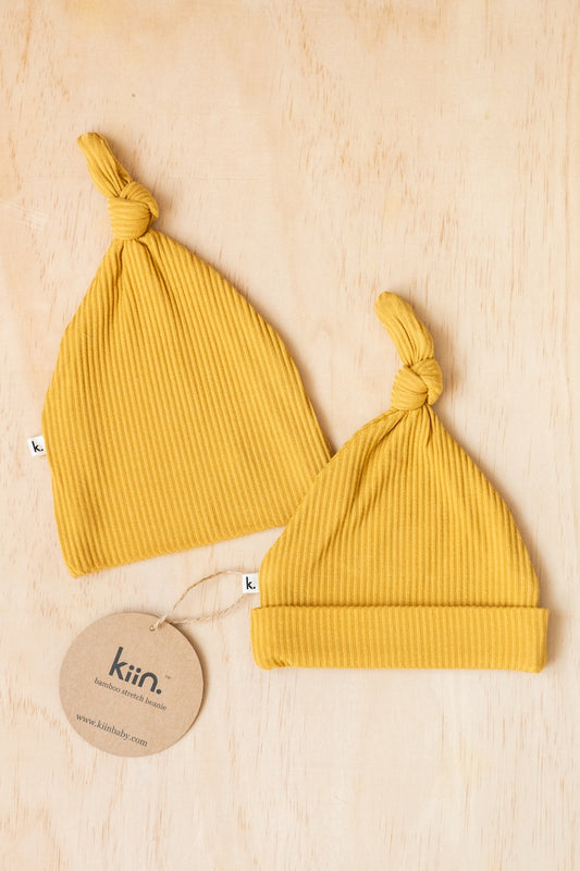 Bamboo Stretch Beanie / Mustard