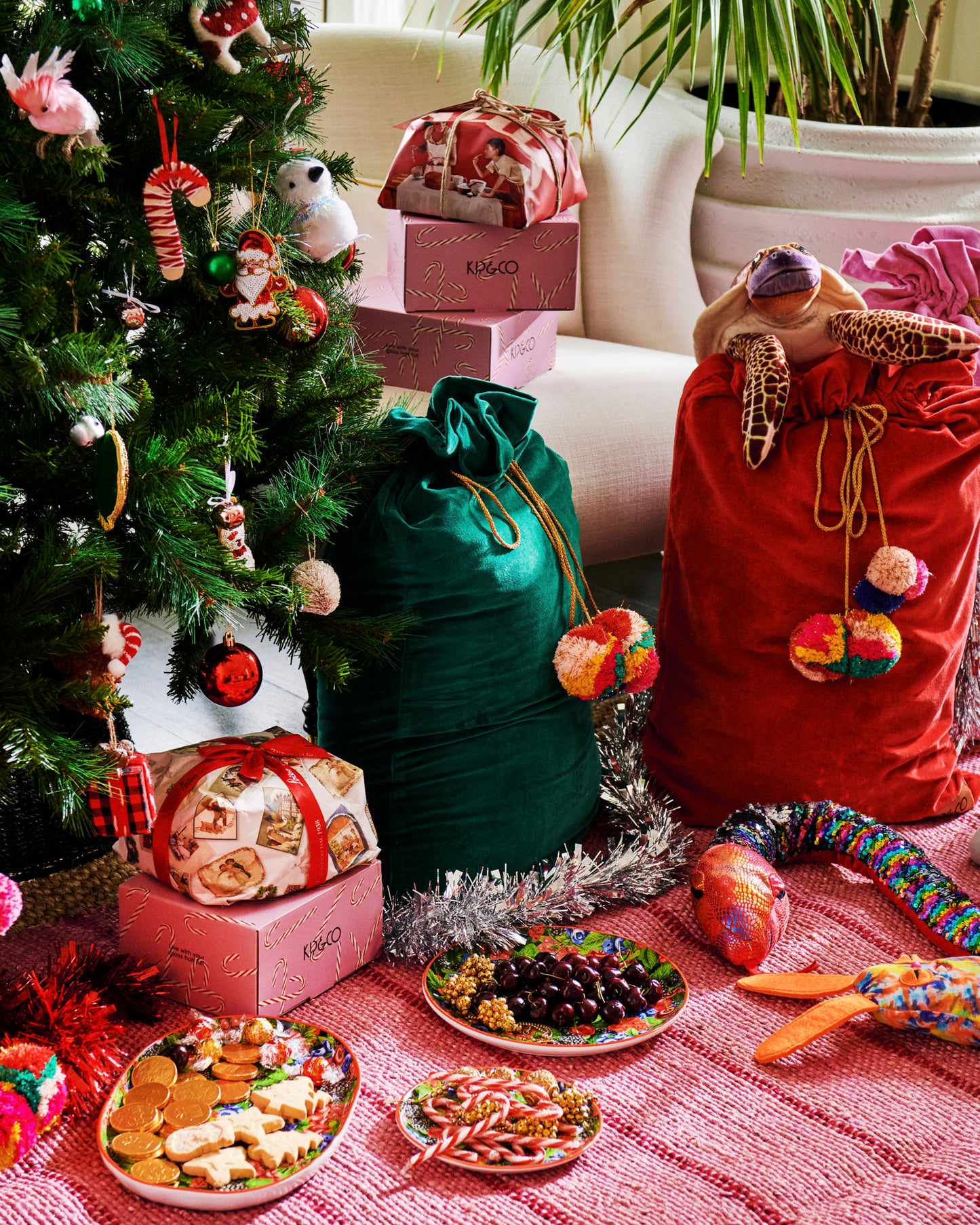 Red Velvet Santa Sack