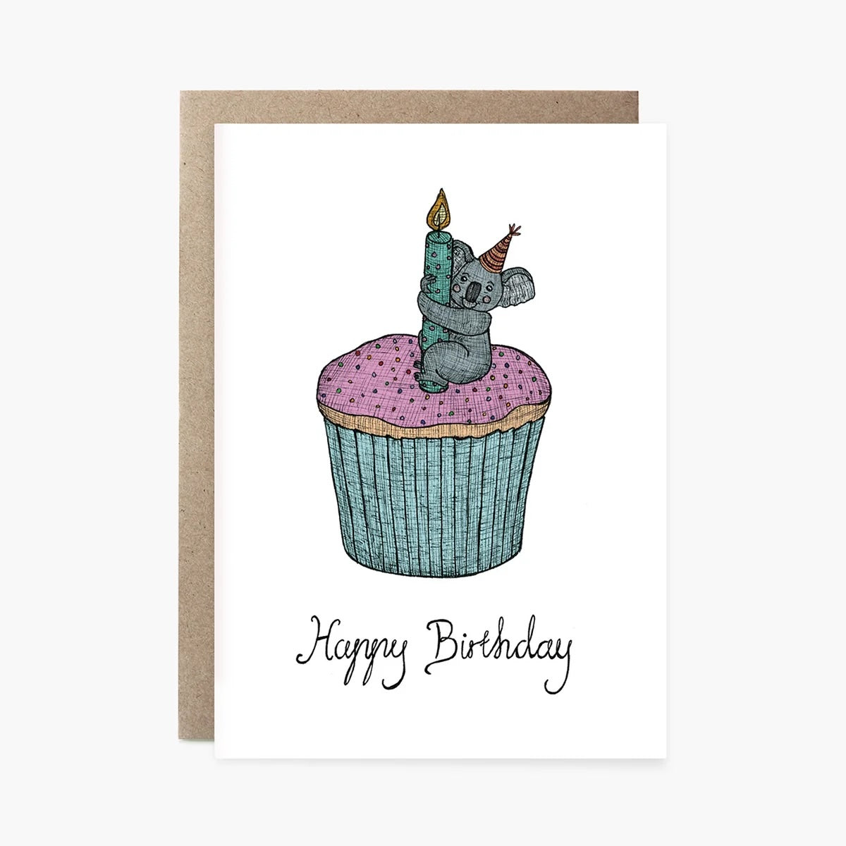 Greeting Card / Koala Cupcake
