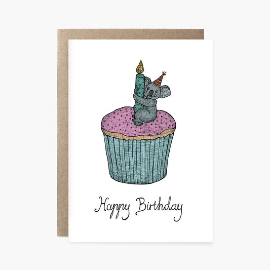 Greeting Card / Koala Cupcake