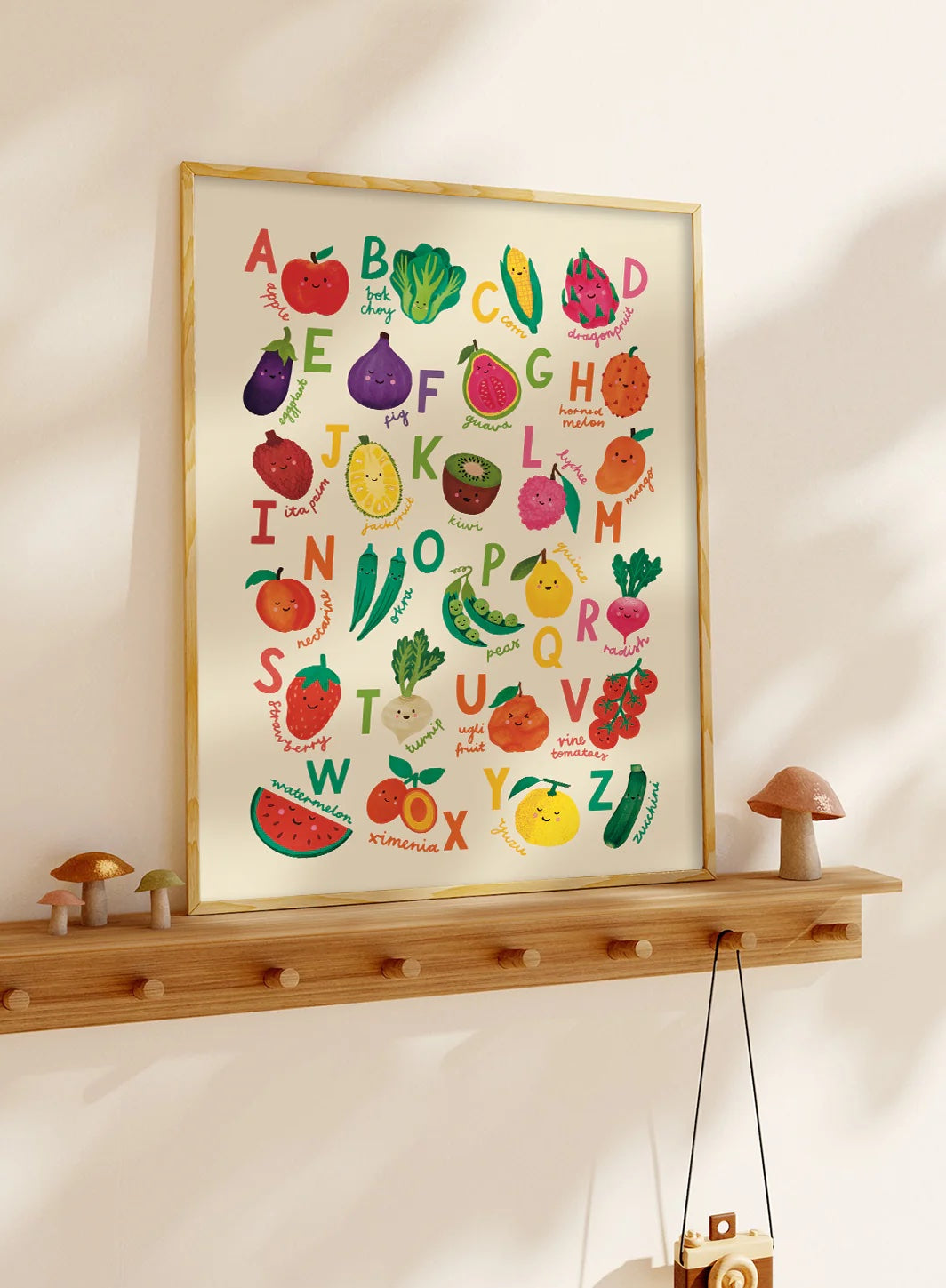 Fruit & Veg Alphabet Art Print