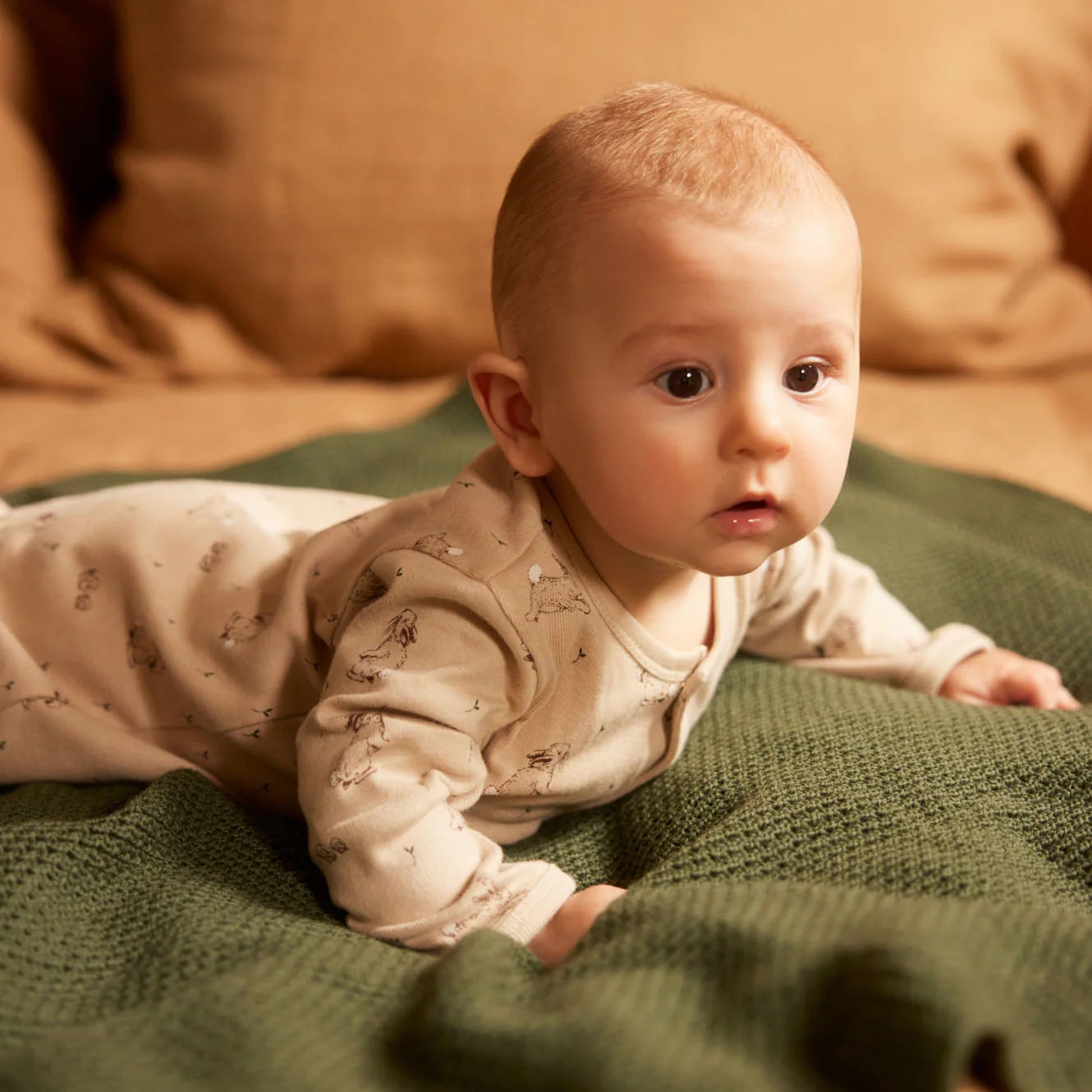 Merino Wool Knit Blanket / Thyme